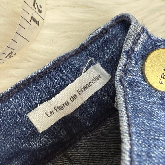 Frame Denim Le Flare De Francoise Jeans Sunnyslope Blue Flare Size 27 High Rise - Picture 7 of 12